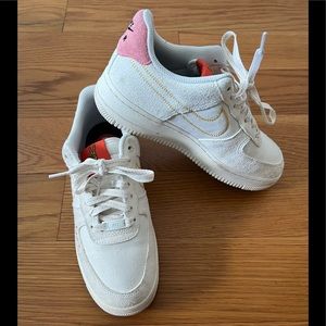 Nike AF Suede Beige/Pink US 7.5